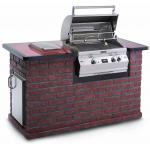 This example is brick built with a Fire Magic grill This example is brick built with a Fire Magic grill