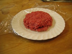 The raw meat for my grilled hamburger recipes