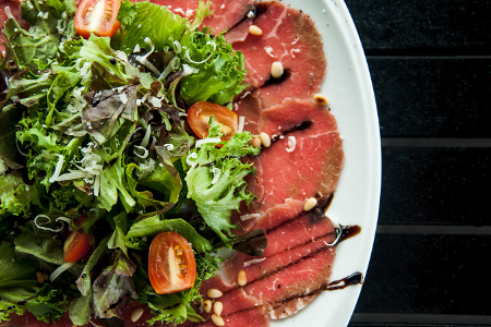 A barbecue roast beef salad is very similar to a carpaccio