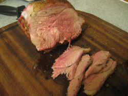Beautifully cooked lamb just pink on the inside