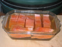 Salmon in brine