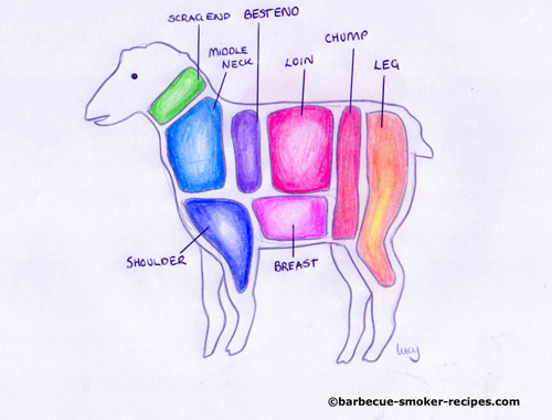 Butchers anatomy of lamb, UK terminology