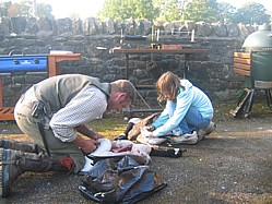 Image Of Simon And Lucy Removing The Breasts From Duck And Geese