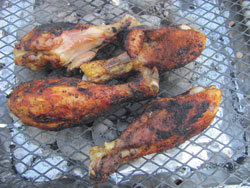 Grilled Chicken Legs On The EZ Grill