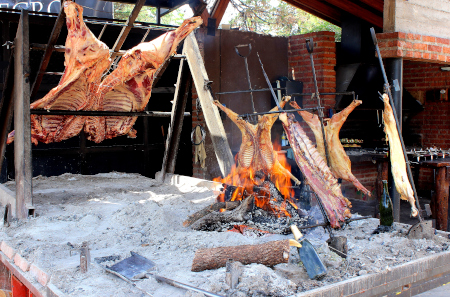 Goat on a Asado