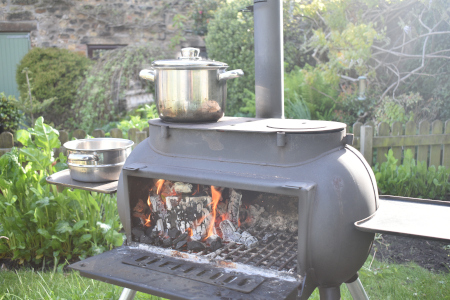 Steaming veg on the Big Pig