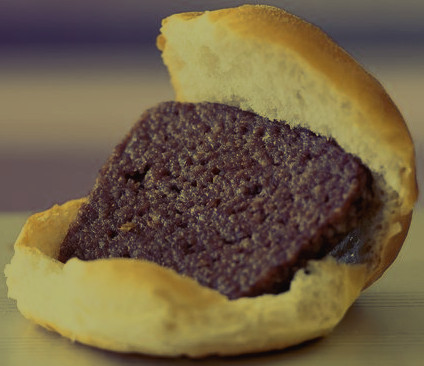 Scottish Lorne Sausage is served in a plain white roll