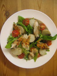 Peppered smoked mackerel Salad