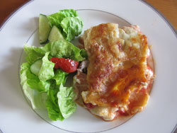 Smoked Salmon Lasagne With A Green Salad