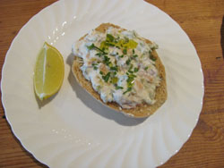 Smoked trout pate on toast
