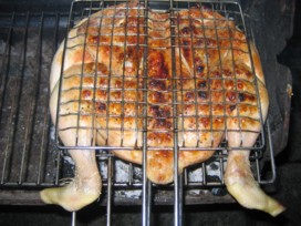 Cooking Barbecue Chicken