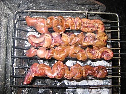 Tapas BBQ Kidneys on the Barbecue Grill