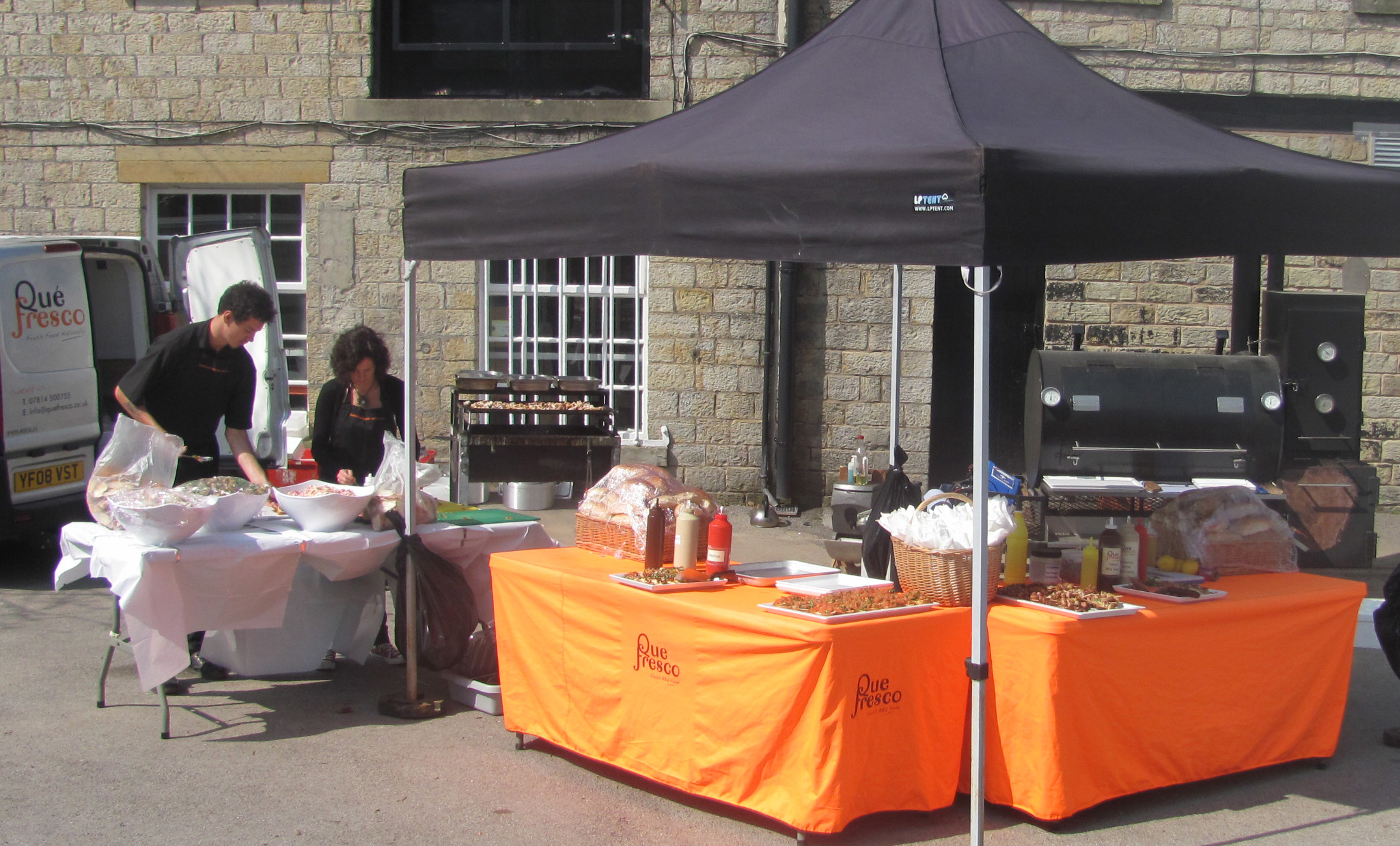 The BBQ Catering Lancashire set up