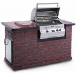 This example is brick built with a Fire Magic grill