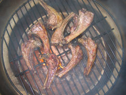 Barbecue Lamb Chops On The Monolith Ceramic Grill