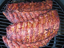 Classic BBQ catering includes ribs like this