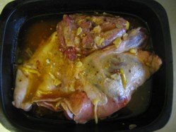 Marinating a butterflied BBQ Lamb shoulder