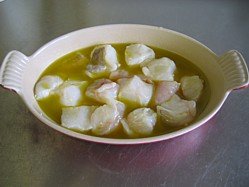 Cubed Monkfish in Marinade