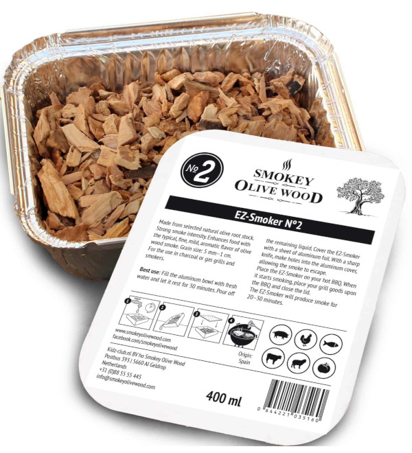 BBQ Wood Chips In A Foil Tray Ready For Use