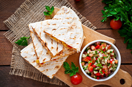 Chili cheese quesadillas