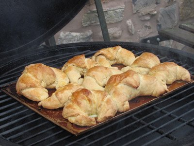 kamado baked croissants