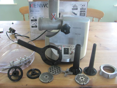 Kenwood electric meat grinder for making homemade sausage