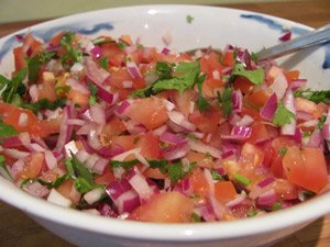 Check out how fresh this fish taco salsa looks