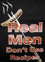 Barbecue apron "Real Men Don't Use Recipes"