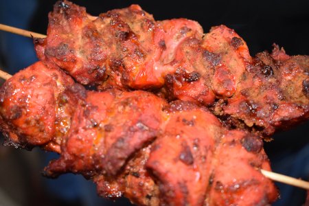 Tandoori Chicken Skewers on Monolith Kamado