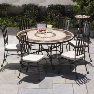 Wrought iron outside dining set