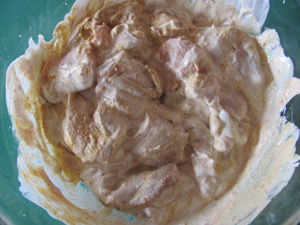 Yogurt marinade for Murgh Makhani