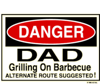 BBQ apron "danger, dad on the grill"