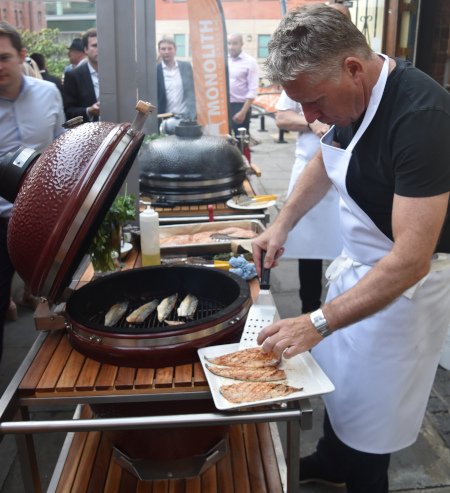 Paul Heathcote cooking on a Monolith Kamado BBQ