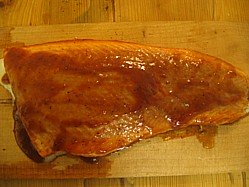 Plank Grilled Salmon With Chef Matt's Habanero Sauce