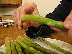 Preparing the Asparagus