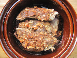 Slow Cooker Barbecue Pork Ribs Ready For Serving