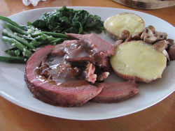 smoked beef brisket with Guinness gravy