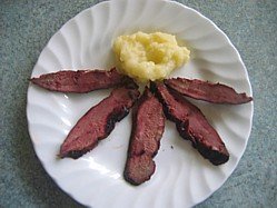 Smoked Duck Breast With Apple Sauce