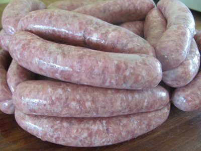 Gluten-free sausages ready for cooking